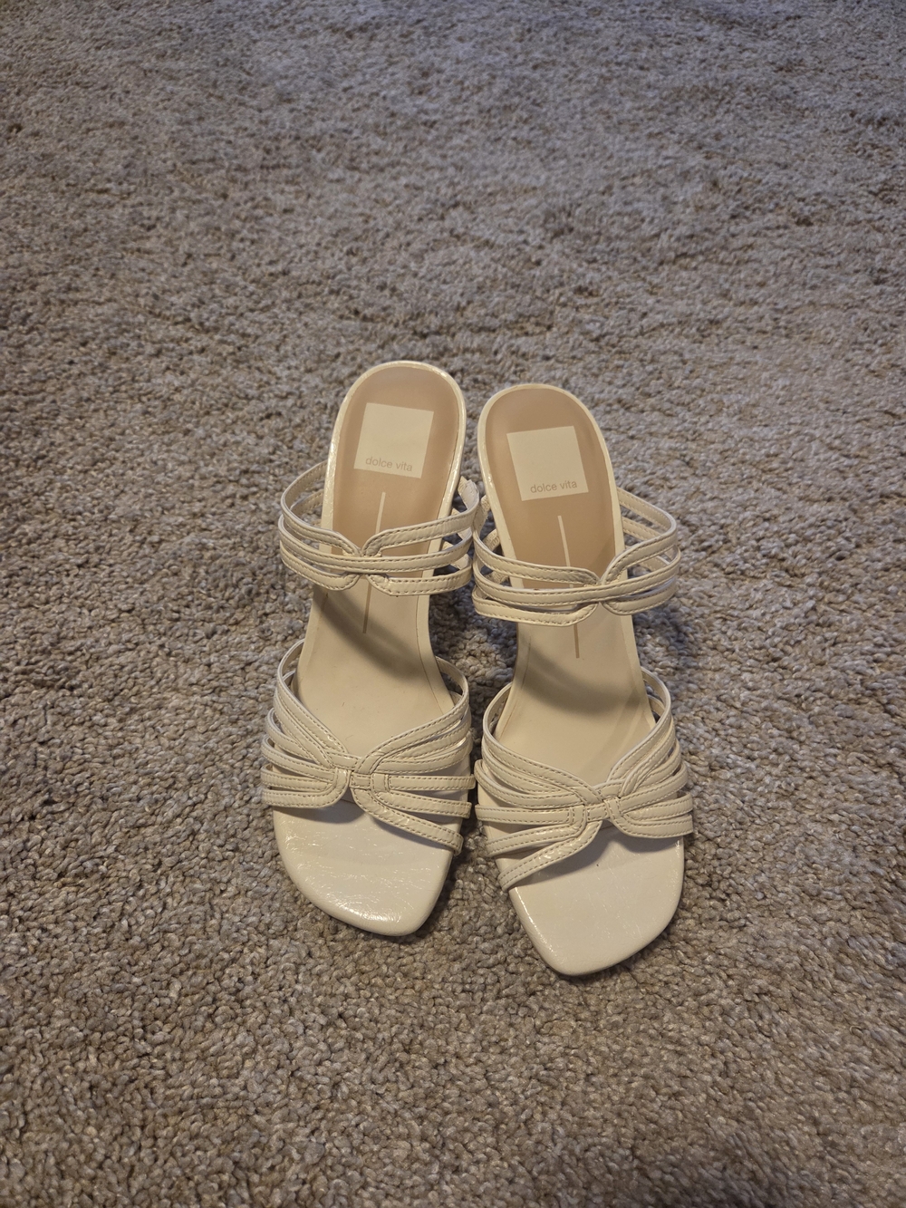 Dolce Vita Ivory Braided Strap Heeled Sandals